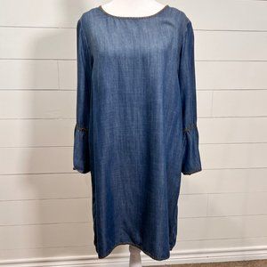 Chelsea & Violet Chambray Denim Long Sleeve Dress Size M